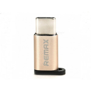 Adapter Remax micro USB to Type-C, Gold 