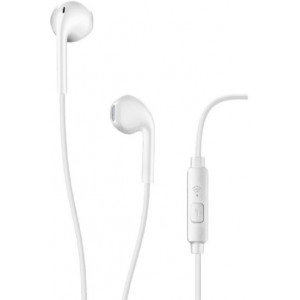 Cellular Club conical earphone with mic.White