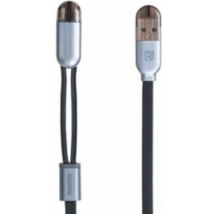 Lightning+Micro-USB Cable Remax, Binary, Black 