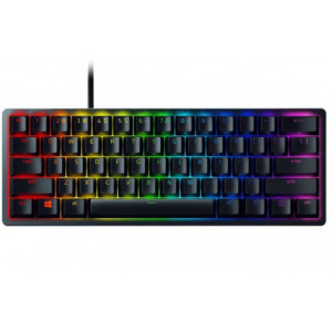 RAZER Huntsman Mini Gaming Keyboard, 60% Form Factor, Clicky Optical Switch - Purple, Doubleshot PBT Keycaps With Side-Printed Secondary Functions-  RU Layout