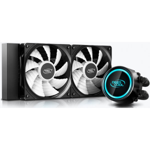 DEEPCOOL Liquid Cooler GAMMAXX L240 V2, Anti-leak Tech Inside, LGA20XX/LGA1366/LGA1200/1151/1150/1155 & AM4/AM3+/AM3/AM2+/AM2/FM2+/FM2/FM, 2x 120mm fans RGB LED, fans: 500~1800rpm, pump: 2550rpm, 17.8dBA, 69.34CFM, 4 pin, Hydro Bearing
