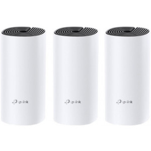 TP-LINK Deco M4 (3-pack) AC1200 MU-MIMO, Whole Home Mesh Wi-Fi System, Router, Access Point, 867 Mbps at 5 GHz, 300 Mbps at 2.4 GHz, 2  Gigabit Ports WAN/LAN Ports, 1 Power Port, Flash 16MB, SDRAM 128MB, 2 Internal dual-band antennas per Deco unit