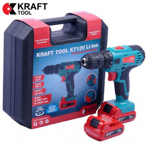 Шуруповерт аккумуляторный 12V KT12VLi-Ion KraftTool