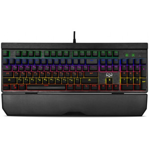 Gaming Keyboard SVEN KB-G9500, Mech-Brane,  Macro, Backlight, 12 Fn keys, Wrist rest, Black, USB