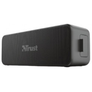 Trust Zowy Max Stylish Bluetooth Wireless Speaker 20W, Waterproof IPX7, Up to 14 hours, Link two speakers wirelessly to boost your party, Bluetooth, micro SD and aux input, built-in microphone, Black