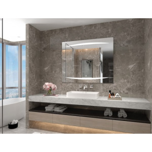 Oglinda  MOON alb rece (6400K) buton Touch 1000x700