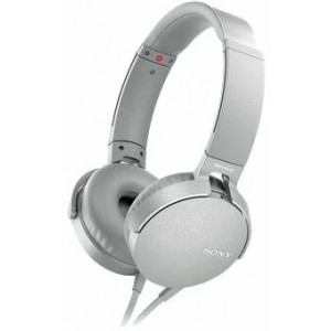 Headphones  SONY  MDR-XB550AP, EXTRA BASS™, Mic on cable,4pin 3.5mm jack L-shaped, Cable:1.2m, White