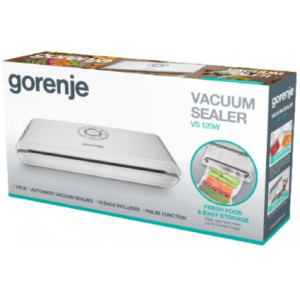 Vacuumator Gorenje VS120W, 120W power output, 750mbar. display. white