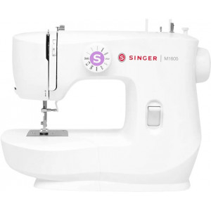 Sewing Machine Singer M1605, 70W. 6 sewing operations.  white 