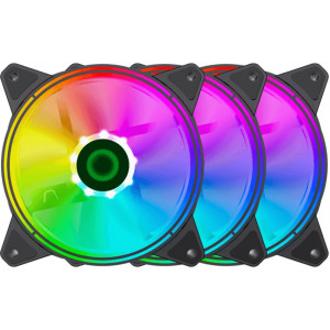 PC Case Fan GAMEMAX RQ300, 3xARGB Fan Kit, 120mm, 21dB, 45 CFM, 1100RPM + Remote Control