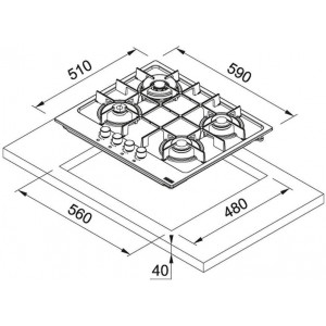 Варочная панель FRANKE FHMA 604 3G DC C ( 106.0554.404 )