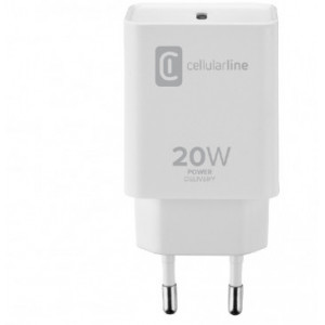 Wall Charger Cellularline, Type-C, 20W, White