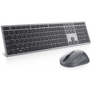 Dell Premier Multi-Device Wireless Keyboard and Mouse - KM7321W - Russian (QWERTY), Dual mode RF 2.4 GHz and Bluetooth 5.0, Scroll wheel (programmable: left tilt, click, right tilt), 3-Year Advanced Exchange Service.