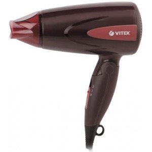 Hair Dryer VITEK VT-2261, 1300W, 2 speeds, 2 heat modes, bordo 