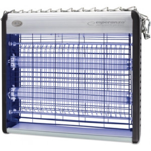 Insect Killer lamp Esperanza EXTERMINATOR EHQ003, power: 12 W (6Wx2),  Applicable area: 50m?, Lamp type: UV-A lamp BL T5, voltage: 1600v, Cable length: 120cm, Product size:25.5 x 7.5 x 25cm
