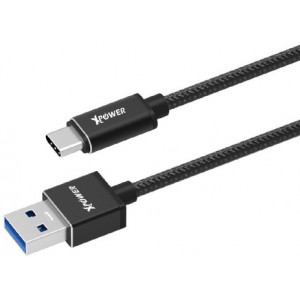 Type-C Cable Xpower, Nylon, Black