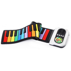 HELMET Bluetooth Roll up Piano 37 Colored keys.Rainbow color