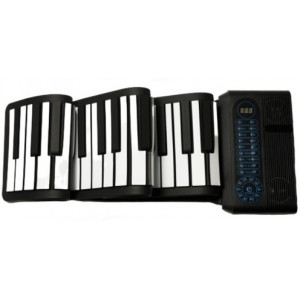 HELMET Bluetooth Roll up Piano 61keys Bult-in rechargeable battery, 4.3 inches LCD display