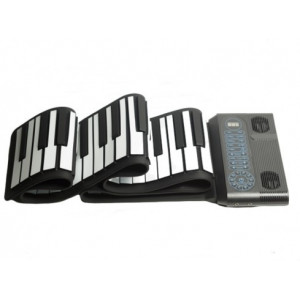 HELMET Bluetooth Roll up Piano 61keys Bult-in rechargeable battery, 4.3 inches LCD display