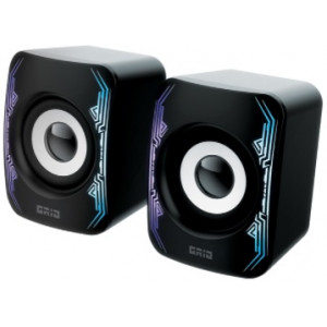 Speakers Qumo Grid, 10w, RGB, Black, 3.5+USB