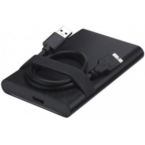 2.5" External HDD 500GB (USB3.2) SmartDisk (by Verbatim) Mobile Drive 500GB with Cable Tidy, Black, Official Recertified Hard Drives, Tested Verbatim quality standards