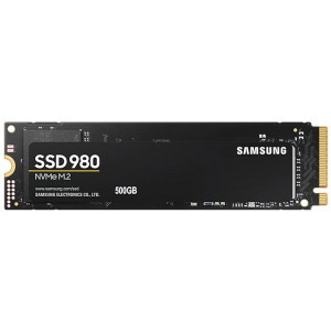 M.2 NVMe SSD 500GB  Samsung SSD 980, PCIe3.0 x4 / NVMe1.4, M2 Type 2280 form factor, Seq. Read: 3100 MB/s, Seq. Write: 2600 MB/s, Max Random 4k: Read /Write: 400K/470K IOPS, Samsung Pablo Controller, 512MB LPDDR4, V-NAND 3-bit MLC