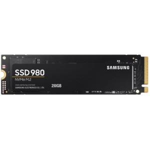 M.2 NVMe SSD 250GB  Samsung 980 , PCIe3.0 x4 / NVMe1.3, M2 Type 2280, Read: 3500 MB/s, Write: 2300 MB/s, Read /Write: 250,000/550,000 IOPS, Controller Samsung Phoenix, 3D TLC (V-NAND)
