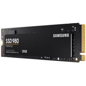 M.2 NVMe SSD 250GB  Samsung 980 , PCIe3.0 x4 / NVMe1.3, M2 Type 2280, Read: 3500 MB/s, Write: 2300 MB/s, Read /Write: 250,000/550,000 IOPS, Controller Samsung Phoenix, 3D TLC (V-NAND)