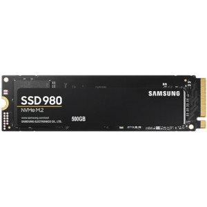 M.2 NVMe SSD 500GB  Samsung 980 , PCIe3.0 x4 / NVMe1.3, M2 Type 2280, Read: 3500 MB/s, Write: 2300 MB/s, Read /Write: 250,000/550,000 IOPS, Controller Samsung Phoenix, 3D TLC (V-NAND)