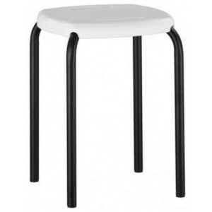 Стул Nowy Styl BOOM negru K01 alb, White