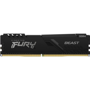 16GB DDR4-3200  Kingston FURY® Beast DDR4, PC25600, CL16, 1.35V, 1Gx8, Auto-overclocking, Asymmetric BLACK low-profile heat spreader, Intel XMP Ready  (Extreme Memory Profiles)