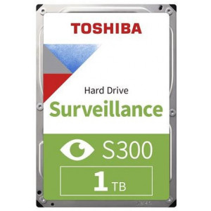 3.5" HDD 1.0TB  Toshiba HDWV110UZSVA  S300,  Surveillance, CMR Drive, 24x7, 5700rpm, 64MB, SATAIII