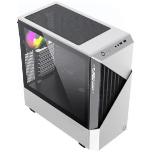Case ATX GAMEMAX Contac COC, w/o PSU, 1x120 & 1x140mm ARGB fan, TG, 2xUSB 3.0, RGB HUB, White/Grey