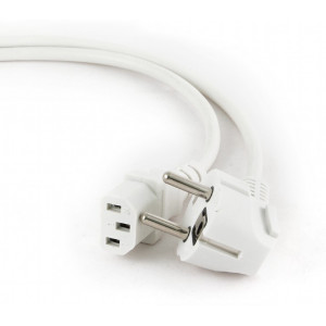 Gembird PC-186W-VDE Power Cord PC-220V 1.8m Euro Plug white