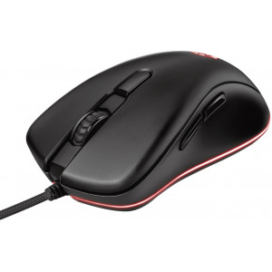  Trust Gaming GXT 930 Jacx RGB Mouse, 200 - 6400 dpi, 6 Programmable, responsive buttons including 2 thumb buttons, Fully adjustable RGB lighting with multiple effects, Braided cable 1,8 m USB, Black