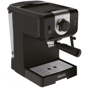 Coffee Maker Espresso Krups XP320830, Power output 1045W, water tank capacity 1,5l, suitable for coffee powder, pump pressure 15 bar, 2-cup-function, black