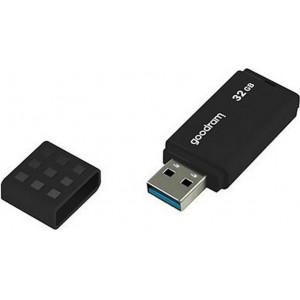 32GB USB3.0  Goodram UME3 Black, Plastic, Anti-slip design (Read 60 MByte/s, Write 20 MByte/s)