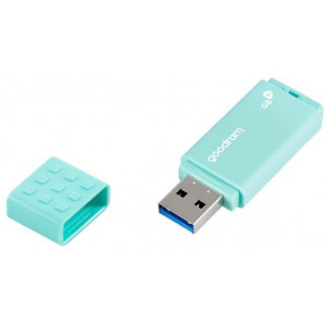 32GB USB3.0 Goodram UME3 Care Green, Plastic, Antibacterial Laboratory Certified, Anti-slip design (Read 60 MByte/s, Write 20 MByte/s)