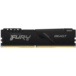 8GB DDR4-3200 Kingston HyperX FURY BEAST DDR4, PC25600, CL16, 1.35V, Auto-overclocking, Asymmetric BLACK heat spreader, Intel XMP Ready KF432C16BB/8