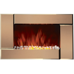Electric Fireplace Electrolux EFP/W-2000S, 2000W, 20m2, remote  control, Real Fire Perfect, mirrored