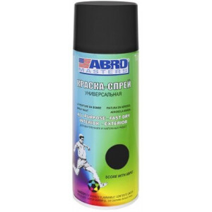 ABRO-MASTER SP-011 Краска-спрей ABRO MASTERS ЧЕРНАЯ БЛЕСТЯЩАЯ 400 мл