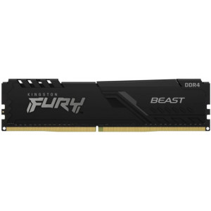 16GB DDR4-3600 Kingston HyperX FURY BEAST DDR4, PC28800, CL18, 1.35V, Auto-overclocking, Asymmetric BLACK heat spreader, Intel XMP Ready KF436C18BB/16