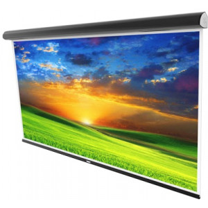 Electrical 230x129cm Sopar LORENZO 16:9, White with Black Border, Rear Black, BLACK Case, Remote Con