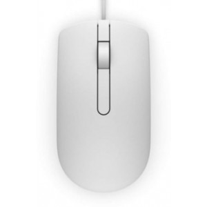 Mouse Dell MS116, Optical, 1000dpi, 3 buttons, Ambidextrous, White, USB