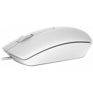 Mouse Dell MS116, Optical, 1000dpi, 3 buttons, Ambidextrous, White, USB