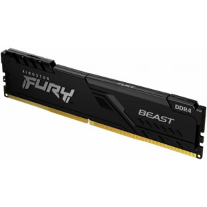 16GB DDR4-3733  Kingston FURY® Beast DDR4, PC29800, CL19, 1Gx8, 1.35V, Auto-overclocking, Asymmetric BLACK low-profile heat spreader, Intel XMP Ready (Extreme Memory Profiles)