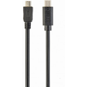 Cable USB 2.0 Micro BM to Type-C - 1m - Cablexpert CCP-USB2-mBMCM-1M, USB 2.0 Micro BM to Type-C cable (Micro BM/CM), 1 m