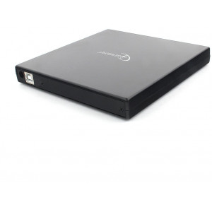 External DVDRW Drive Gembird DVD-USB-02-SV, Portable-17mm, CDR/RW +24x/-24x, DVDR+8x/-8x, RW+6x/-6x, DL+6x, RAM 5x, USB2.0, Silver, Retail