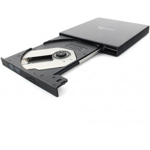 External DVDRW Drive Gembird DVD-USB-02-SV, Portable-17mm, CDR/RW +24x/-24x, DVDR+8x/-8x, RW+6x/-6x, DL+6x, RAM 5x, USB2.0, Silver, Retail