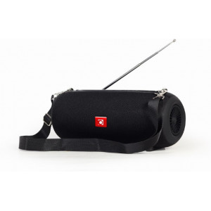 Gembird SPK-BT-17, Portable Bluetooth speaker with FM-radio, 10W (2x5W) RMS, Bluetooth v.5.1, Handsfree profile (Built-in microphone), microSD, built-in lithium battery -1200 Up to 7 hours, AUX stereo input, Black